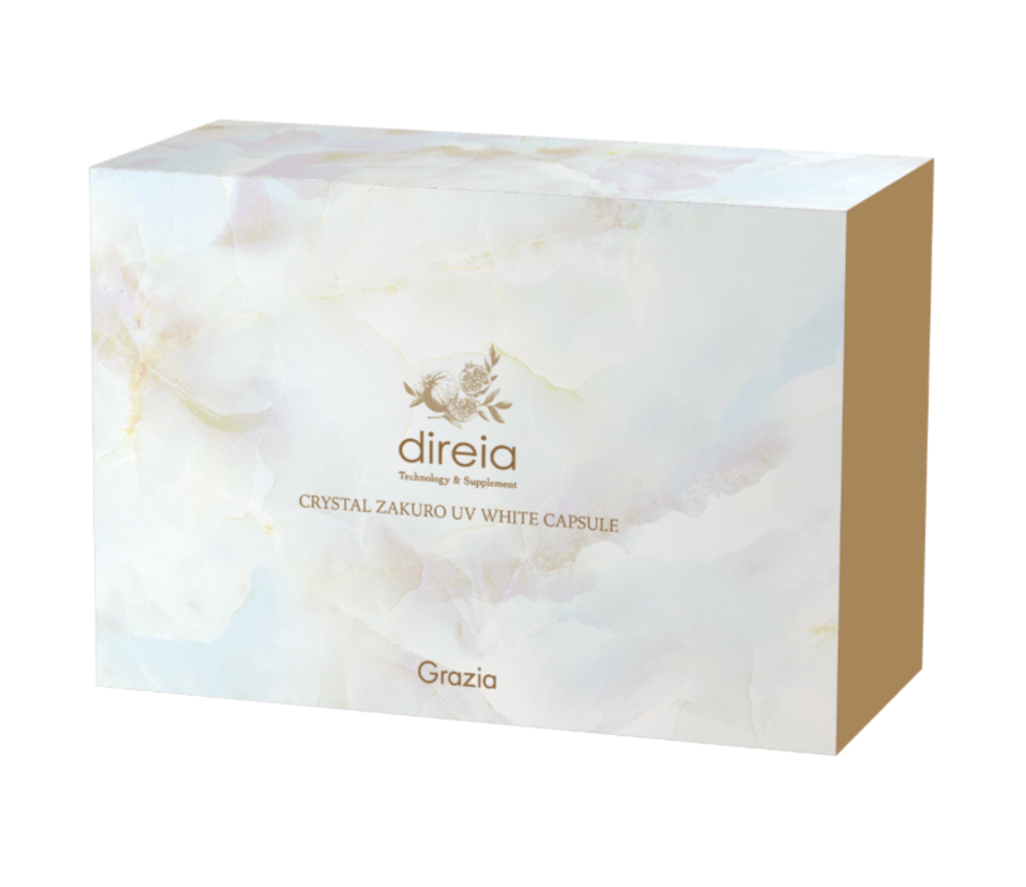 Капсулы для здорового сияния кожи DIREIA CRYSTAL ZAKURO UV WHITE CAPSULE 